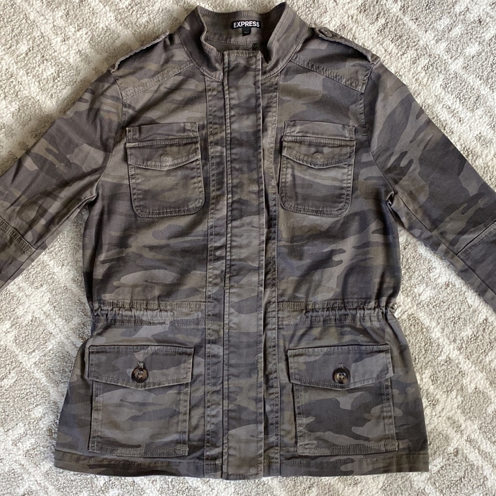 •Express• Camo Army Military Utility Jacket - Picture 3 of 15